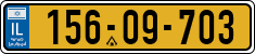 License plate of Israel, Regular plates