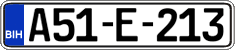 License plate of Bosnia and Herzegovina, Regular plates