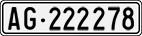 License plate of Switzerland, Cars