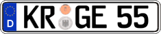 German license plate, Regular plates