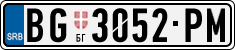 License plate of Serbia, Cars