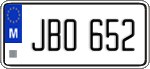 License plate of Malta, Regular plates (ABC 123)