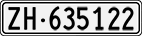 License plate of Switzerland, Cars