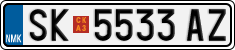 License plate of North Macedonia, Regular plates (2012)