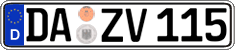 German license plate, Regular plates