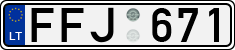License plate of Lithuania, Cars