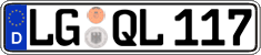 German license plate, Regular plates