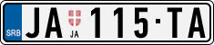 License plate of Serbia, Cars