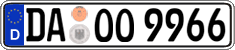 German license plate, Regular plates