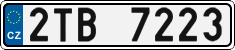 License plate of the Czech Republic, Cars (2001)