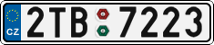 License plate of the Czech Republic, Cars (2001)
