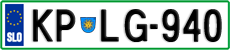 License plate of Slovenia, Cars
