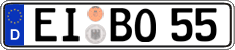 German license plate, Regular plates