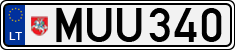 License plate of Lithuania, Cars