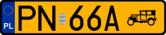 License plates of Poland, Oldtimers