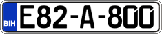 License plate of Bosnia and Herzegovina, Regular plates