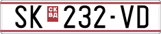 License plate of North Macedonia, Regular plates (1993)
