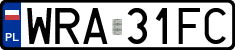 License plates of Poland, Regular car plates