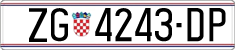 License plate of Croatia, Regular plates