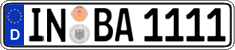 German license plate, Regular plates