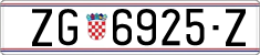 License plate of Croatia, Regular plates