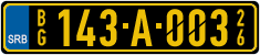 License plate of Serbia, Diplomatic