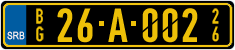 License plate of Serbia, Diplomatic