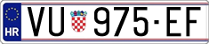 License plate of Croatia, Regular plates