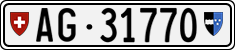 License plate of Switzerland, Cars