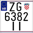 License plate of Croatia, Motorcycles