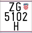 License plate of Croatia, Motorcycles