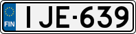License plate of Finland, Cars