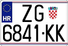 License plate of Croatia, Regular plates