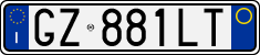 License plate of Italy, Cars (1994 year series)