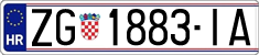License plate of Croatia, Regular plates