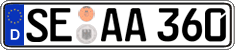 German license plate, Regular plates