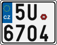 License plate of the Czech Republic, Motorcycles (2001)