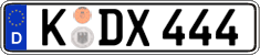 German license plate, Regular plates