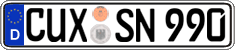 German license plate, Regular plates