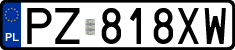 License plates of Poland, Regular car plates