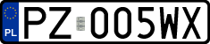 License plates of Poland, Regular car plates