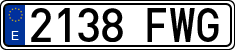 License plates of Spain, Ordinary (2000)