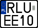 License plates of Poland, Regular car plates