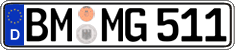 German license plate, Regular plates
