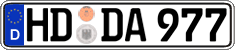 German license plate, Regular plates