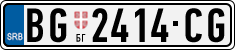 License plate of Serbia, Cars