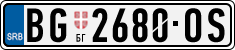 License plate of Serbia, Cars