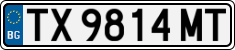 License plate of Bulgaria, Cars