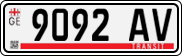 License plate of Georgia, Export transit plates