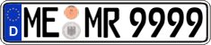 German license plate, Regular plates
